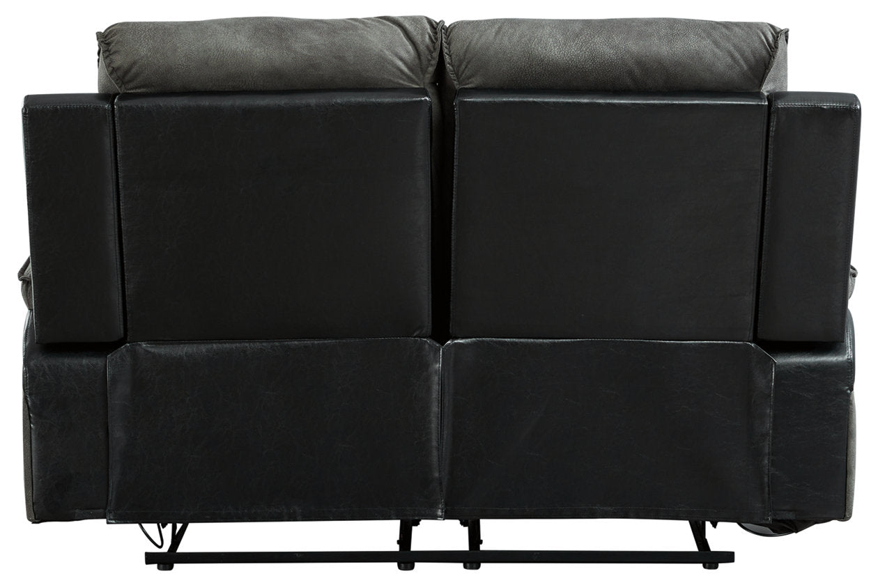Woodsway Gray Reclining Loveseat - 6450486 - Luna Furniture - Dallas Store