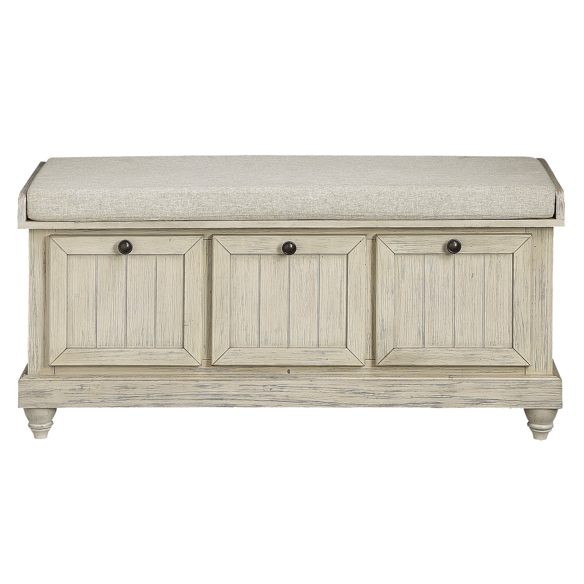 Woodwell Antique White Lift Top Storage Bench - 4586W - Luna Furniture - Dallas Store