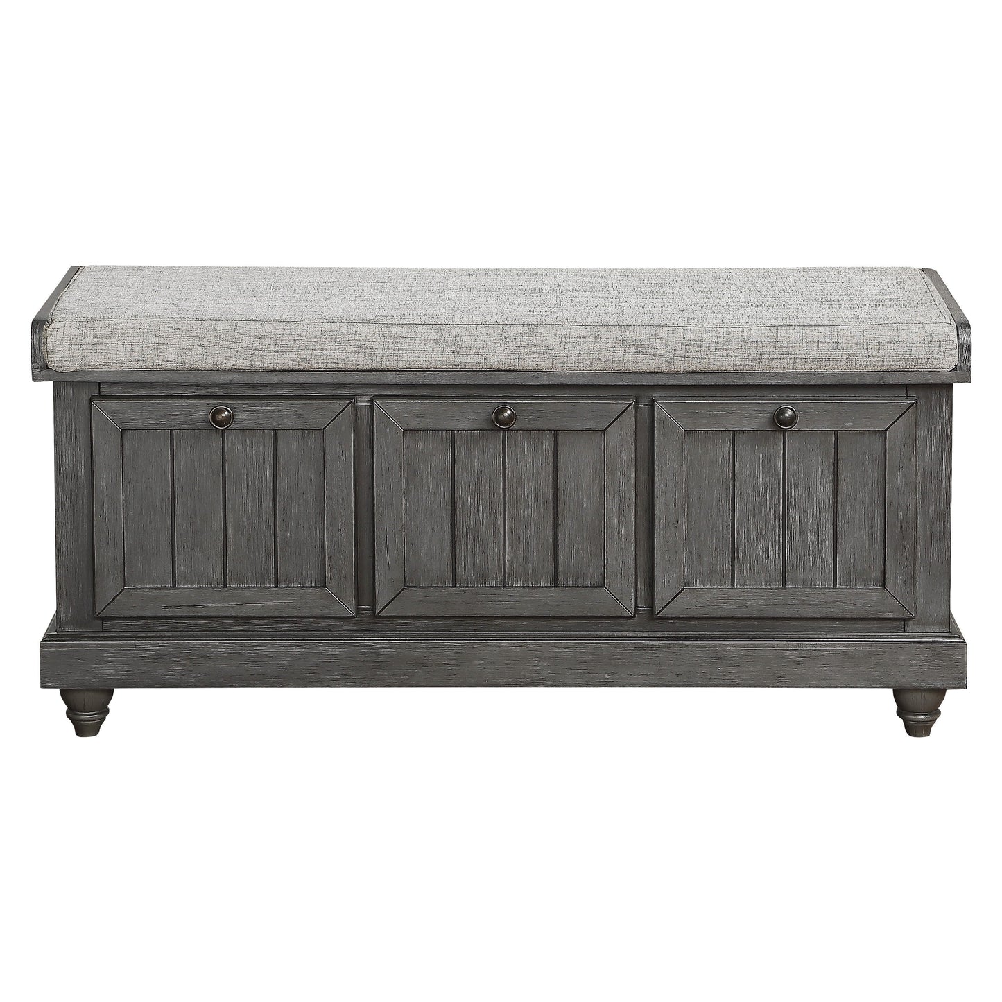 Woodwell Dark Gray Lift Top Storage Bench - 4586DG - Luna Furniture - Dallas Store