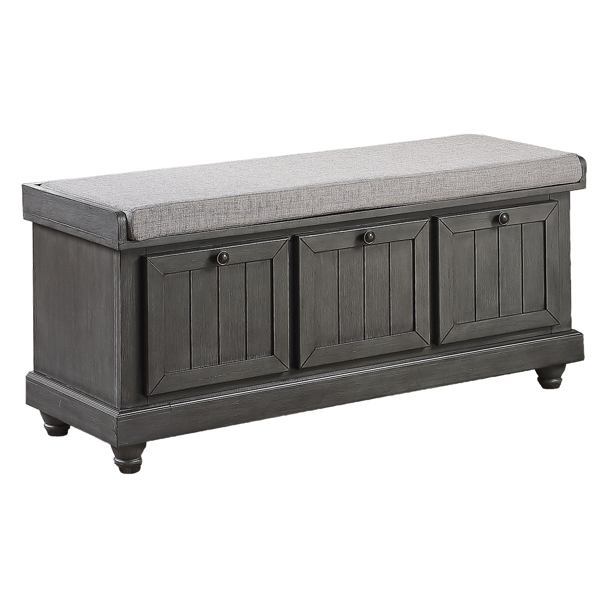 Woodwell Dark Gray Lift Top Storage Bench - 4586DG - Luna Furniture - Dallas Store