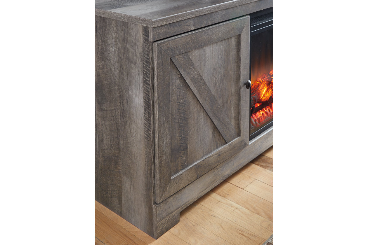 Wynnlow Gray 4-Piece Entertainment Center with Electric Fireplace - SET | W100-02 | W440-24(2) | W440-27 | W440-68 - Luna Furniture - Dallas Store