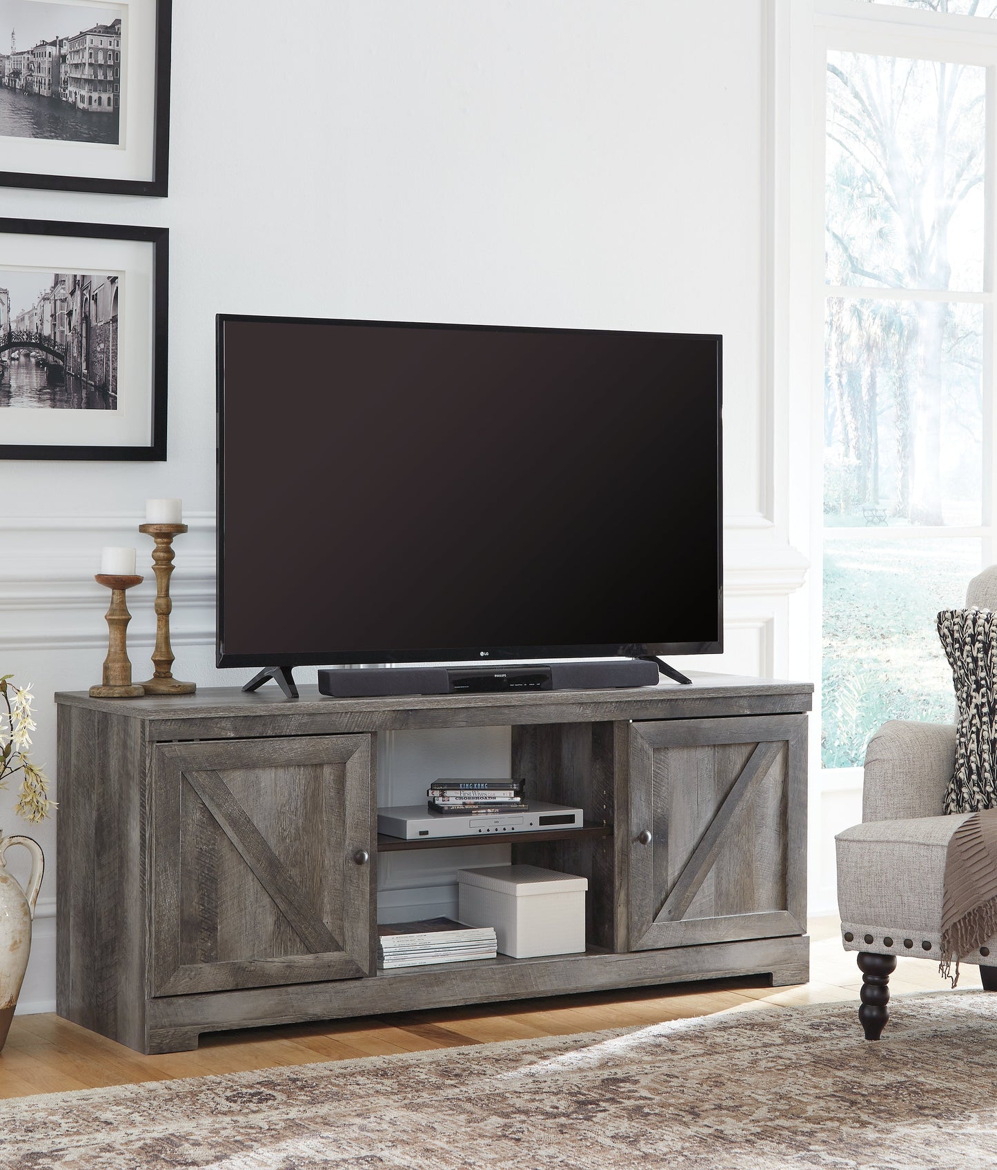 Wynnlow Gray 63" TV Stand - W440-68 - Luna Furniture - Dallas Store