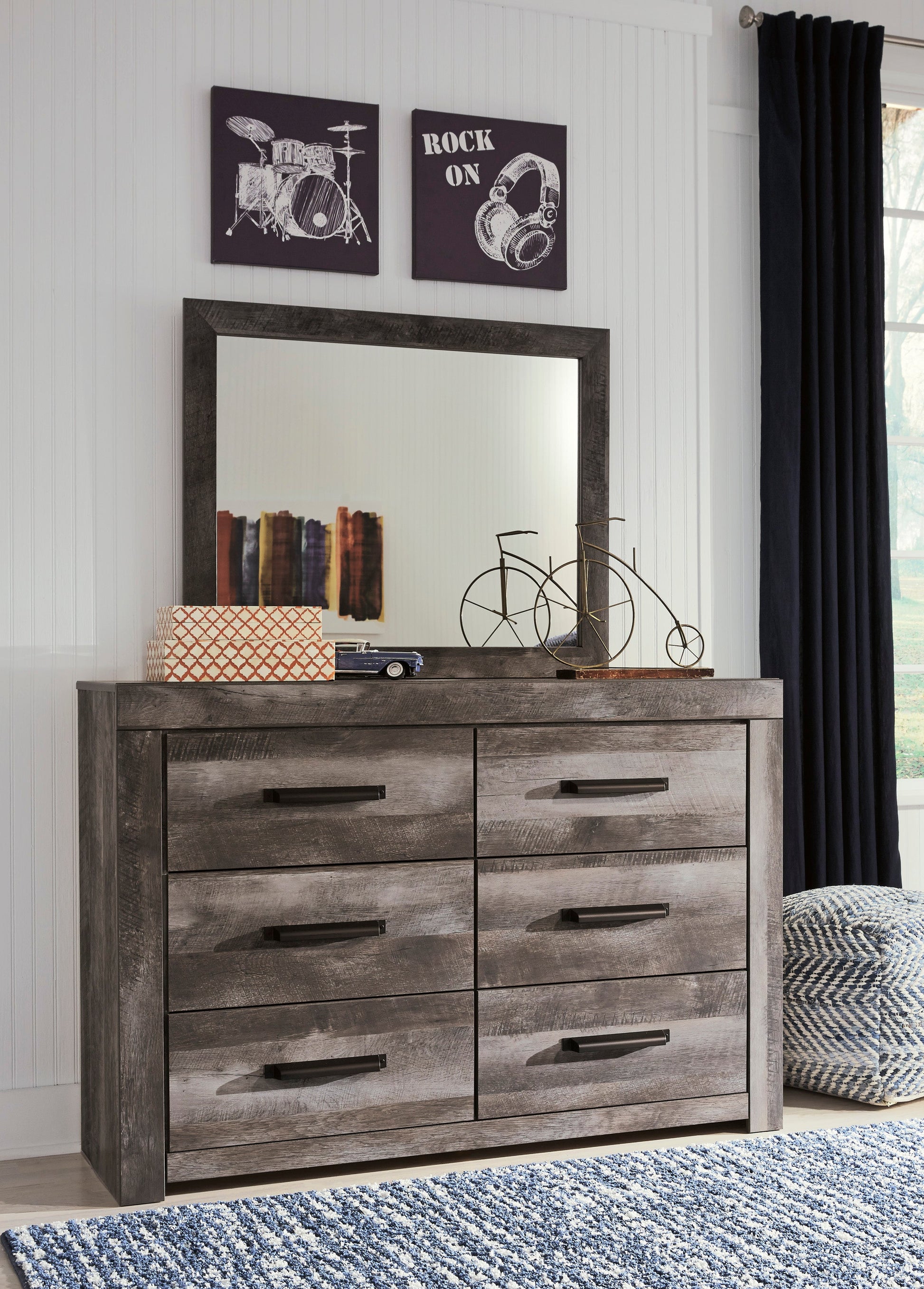 Wynnlow Gray Crossbuck Panel Youth Bedroom Set - SET | B440-55 | B440-86 | B440-31 | B440-36 | B440-92 | B440-46 - Luna Furniture - Dallas Store