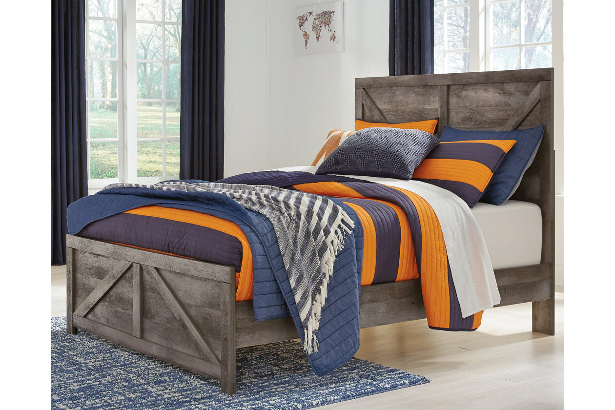 Wynnlow Gray Full Crossbuck Panel Bed - SET | B440-55 | B440-86 - Luna Furniture - Dallas Store