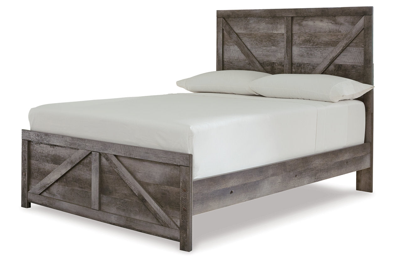 Wynnlow Gray Full Crossbuck Panel Bed - SET | B440-55 | B440-86 - Luna Furniture - Dallas Store