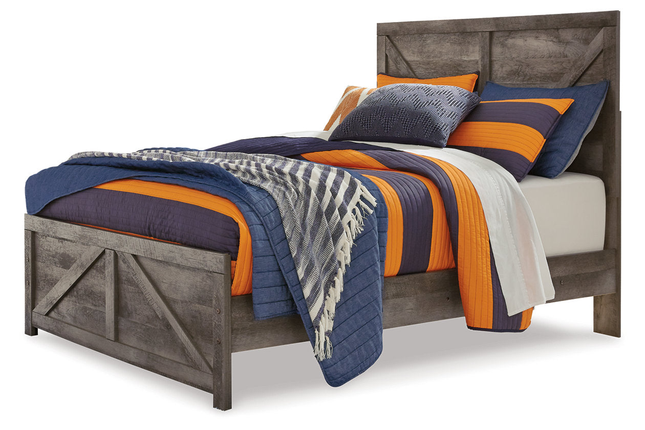 Wynnlow Gray Full Crossbuck Panel Bed - SET | B440-55 | B440-86 - Luna Furniture - Dallas Store