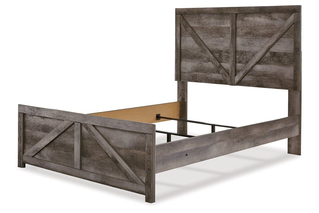 Wynnlow Gray Full Crossbuck Panel Bed - SET | B440-55 | B440-86 - Luna Furniture - Dallas Store