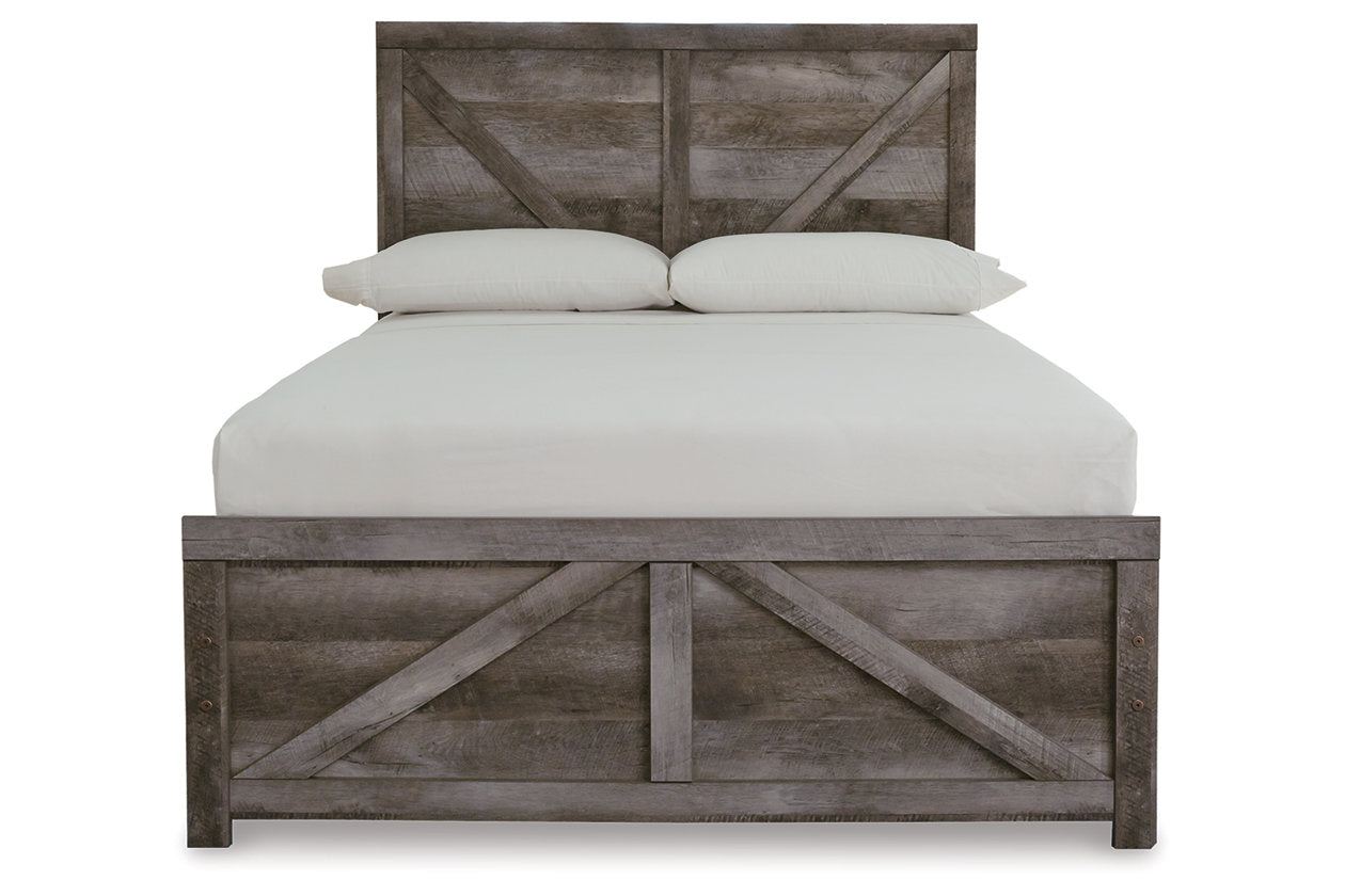 Wynnlow Gray Full Crossbuck Panel Bed - SET | B440-55 | B440-86 - Luna Furniture - Dallas Store