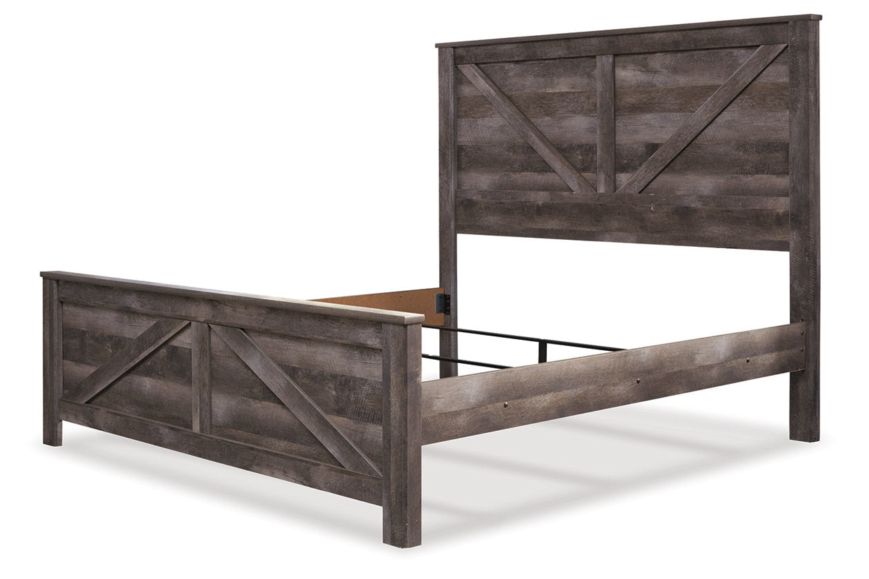 Wynnlow Gray King Crossbuck Panel Bed - SET | B440-56 | B440-58 | B440-99 - Luna Furniture - Dallas Store