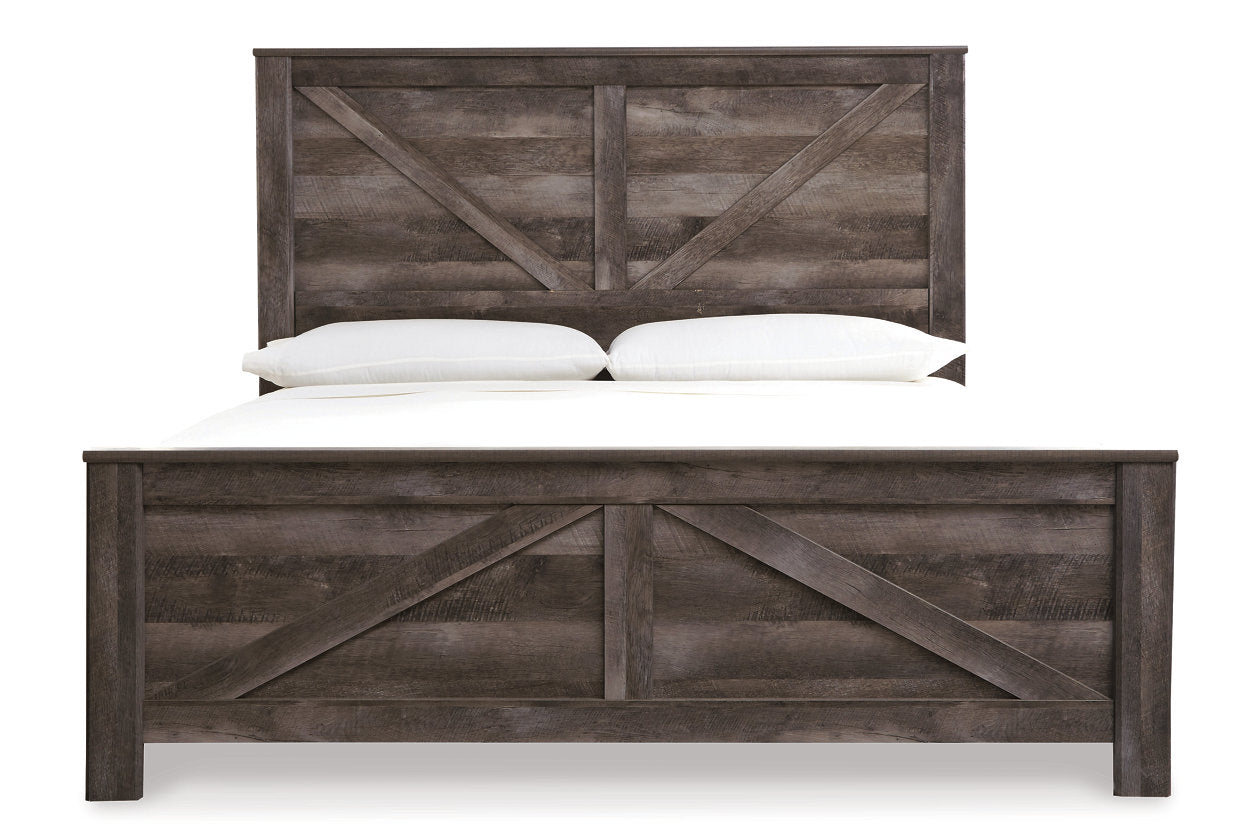 Wynnlow Gray King Crossbuck Panel Bed - SET | B440-56 | B440-58 | B440-99 - Luna Furniture - Dallas Store