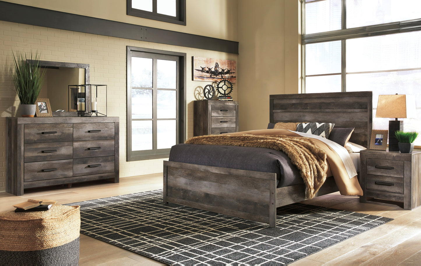 Wynnlow Gray Panel Bedroom Set - SET | B440-72 | B440-97 | B440-31 | B440-36 | B440-92 | B440-46 - Luna Furniture - Dallas Store
