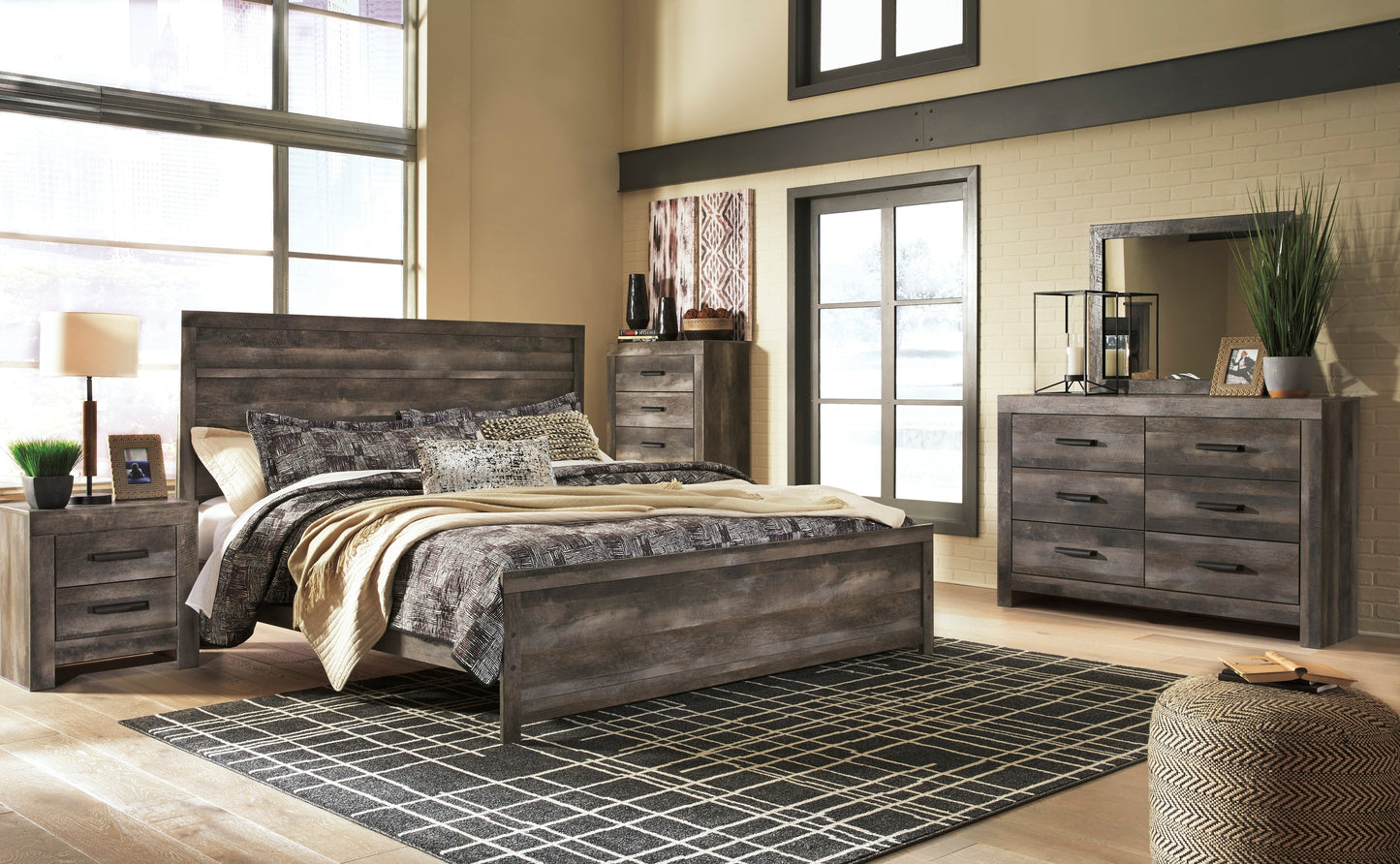 Wynnlow Gray Panel Bedroom Set - SET | B440-72 | B440-97 | B440-31 | B440-36 | B440-92 | B440-46 - Luna Furniture - Dallas Store