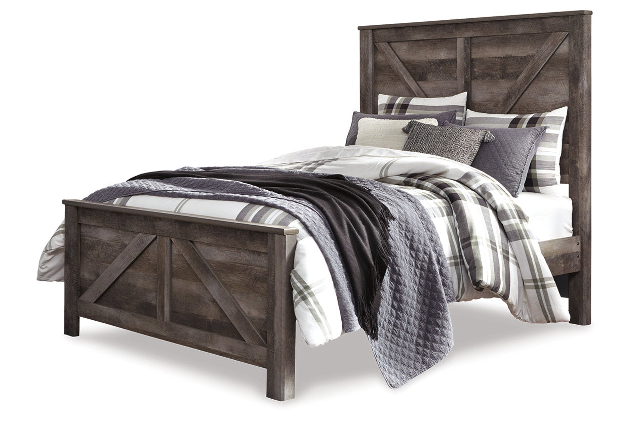 Wynnlow Gray Queen Crossbuck Panel Bed - SET | B440-98 | B440-54 | B440-57 - Luna Furniture - Dallas Store