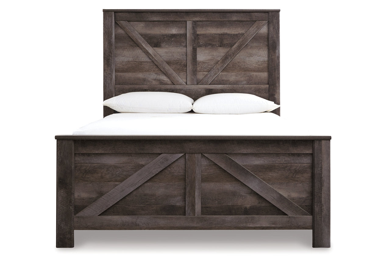 Wynnlow Gray Queen Crossbuck Panel Bed - SET | B440-98 | B440-54 | B440-57 - Luna Furniture - Dallas Store