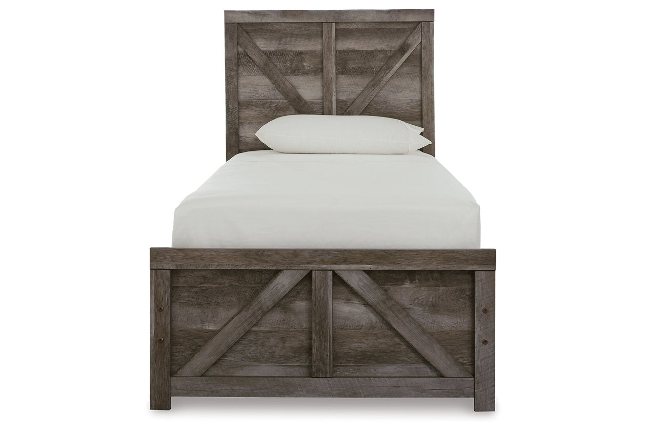 Wynnlow Gray Twin Crossbuck Panel Bed - SET | B440-53 | B440-83 - Luna Furniture - Dallas Store