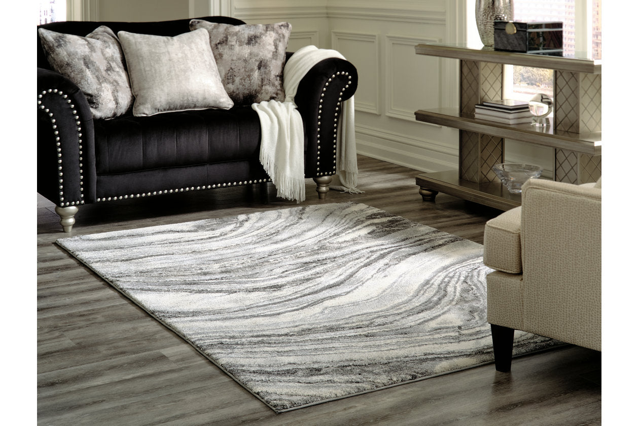 Wysdale Cream/Gray Medium Rug - R404902 - Luna Furniture - Dallas Store