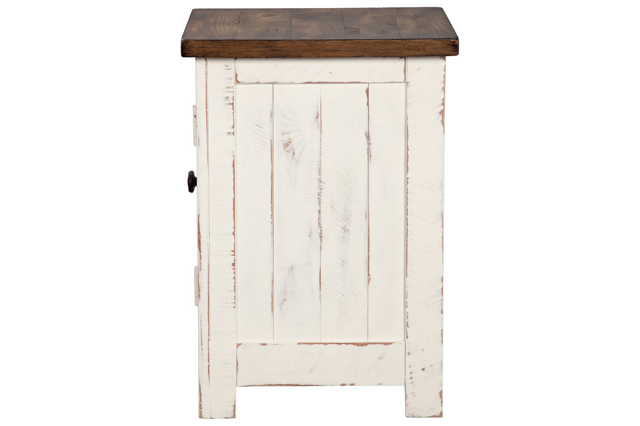 Wystfield White/Brown Chairside End Table - T459-7 - Luna Furniture - Dallas Store