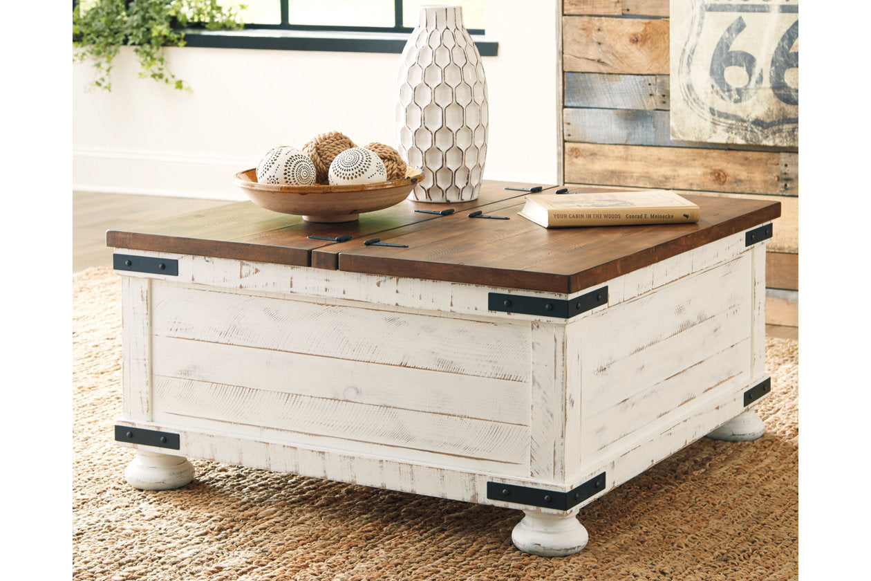 Wystfield White/Brown Coffee Table - T459-20 - Luna Furniture - Dallas Store