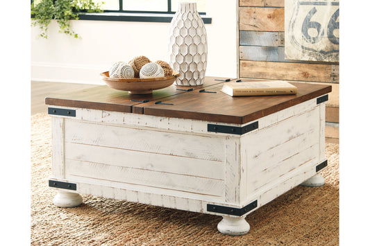 Wystfield White/Brown Coffee Table - T459-20 - Luna Furniture - Dallas Store