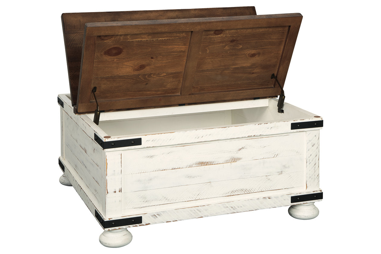 Wystfield White/Brown Coffee Table - T459-20 - Luna Furniture - Dallas Store