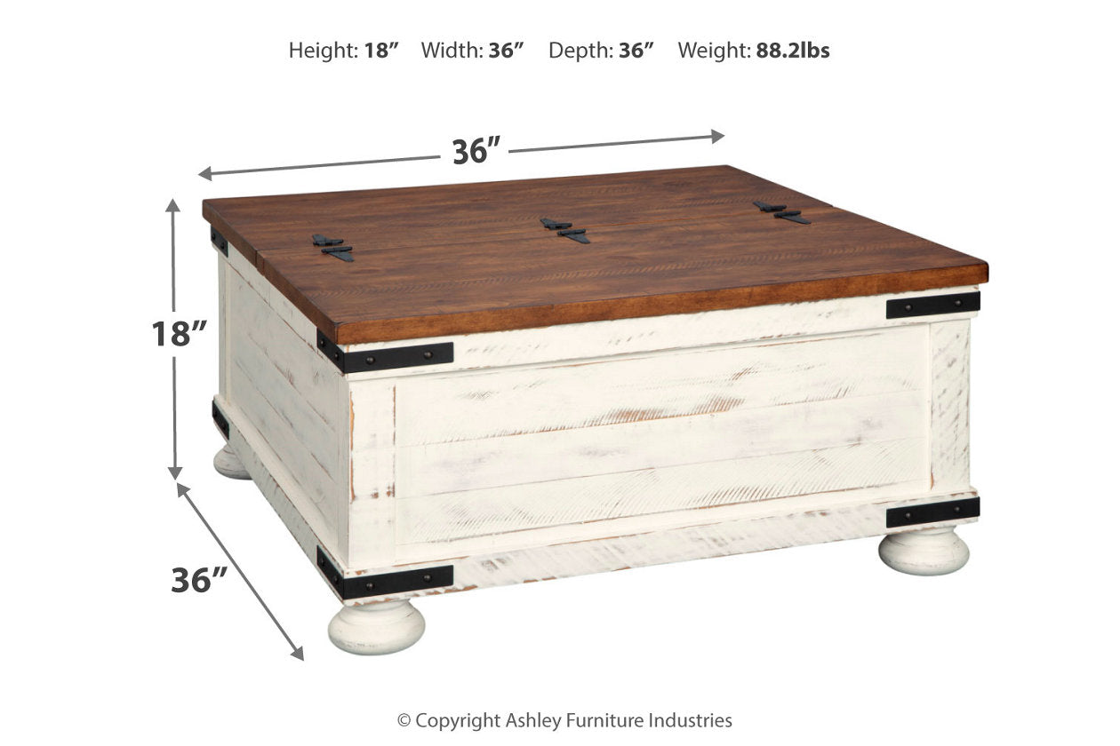 Wystfield White/Brown Coffee Table - T459-20 - Luna Furniture - Dallas Store