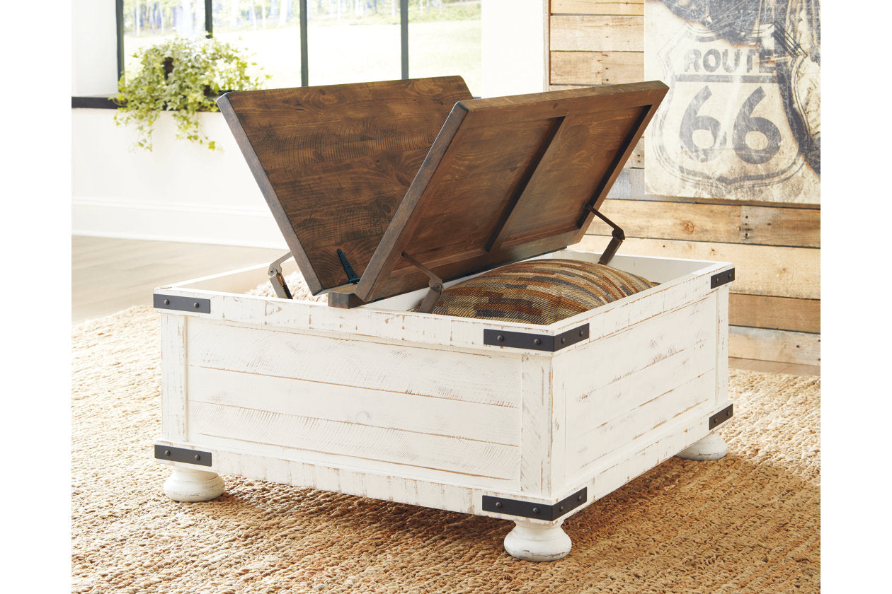 Wystfield White/Brown Coffee Table - T459-20 - Luna Furniture - Dallas Store