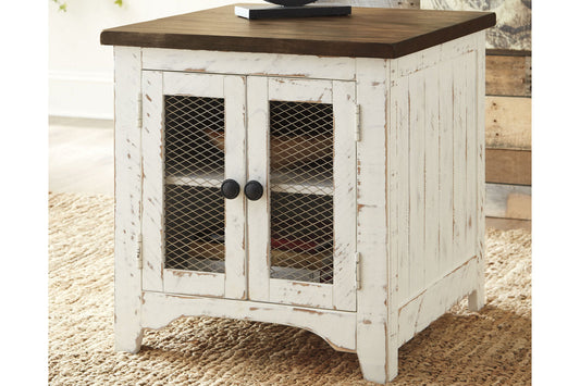 Wystfield White/Brown End Table - T459-3 - Luna Furniture - Dallas Store