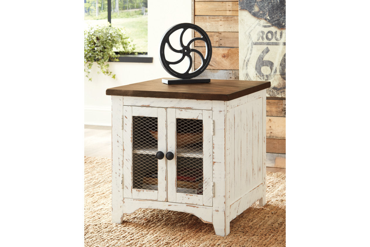 Wystfield White/Brown End Table - T459-3 - Luna Furniture - Dallas Store