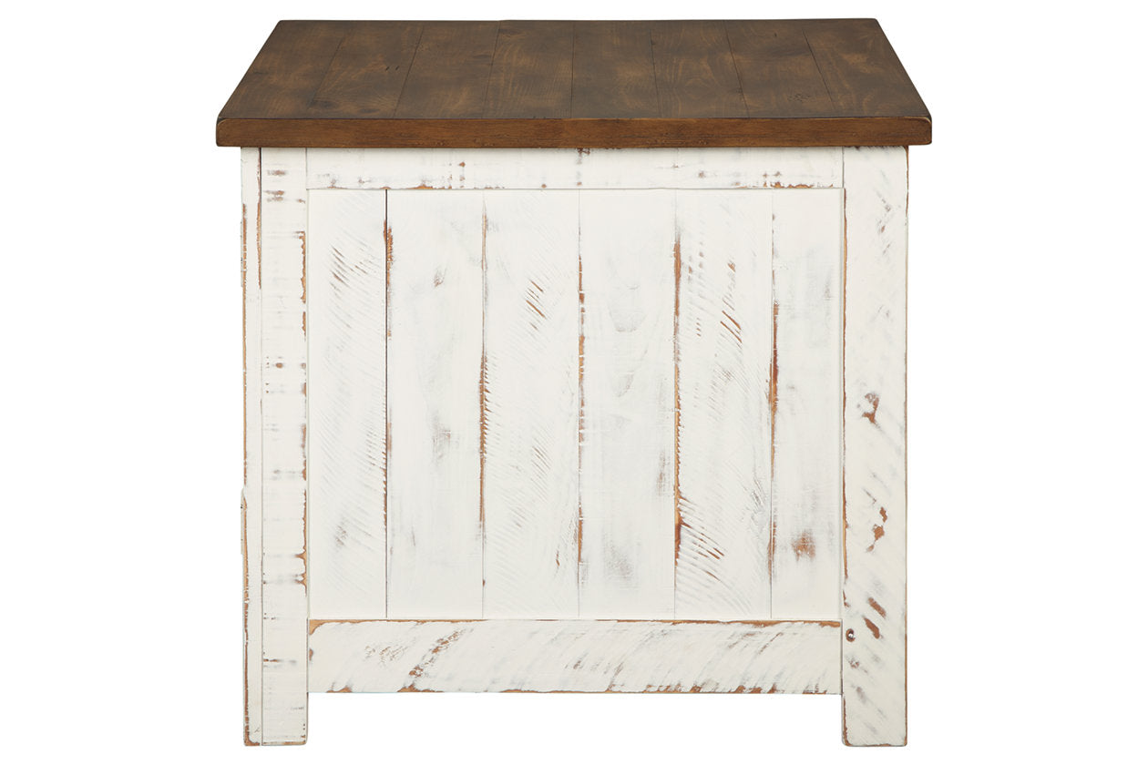 Wystfield White/Brown End Table - T459-3 - Luna Furniture - Dallas Store