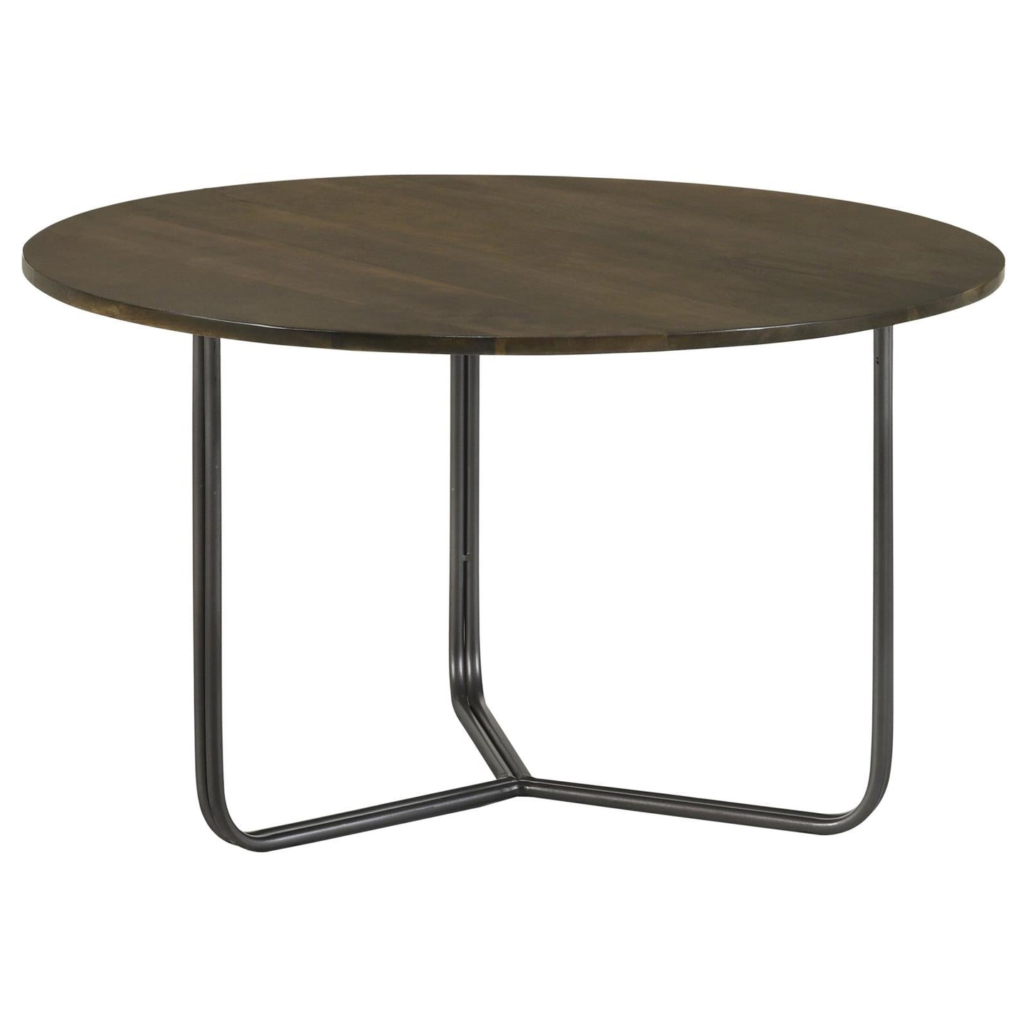 Yaritza Natural/Gunmetal Round Accent Table with Triangle Wire Base - 935995 - Luna Furniture - Dallas Store