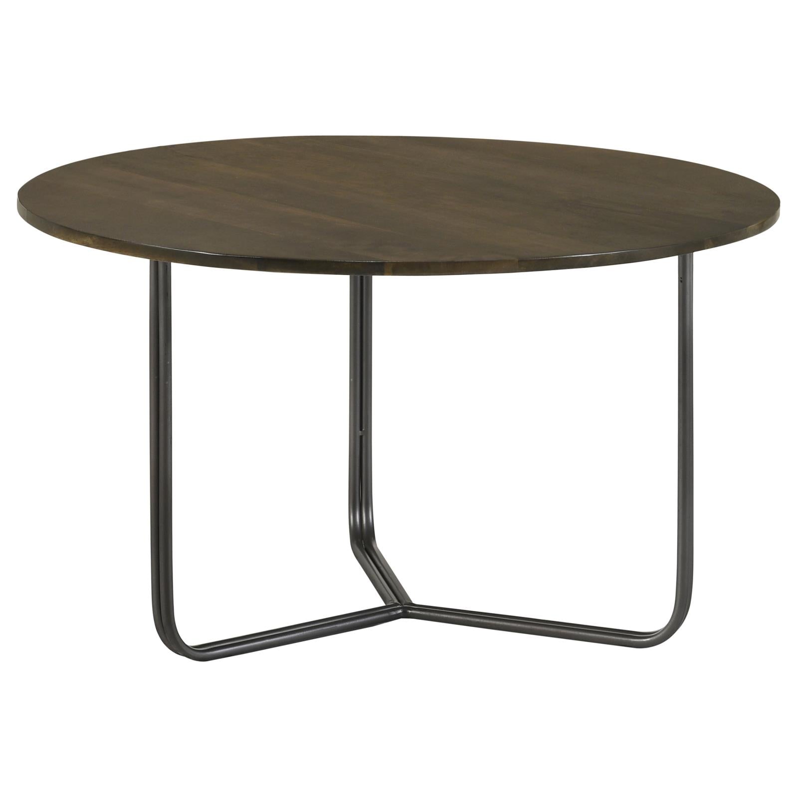 Yaritza Natural/Gunmetal Round Accent Table with Triangle Wire Base - 935995 - Luna Furniture - Dallas Store