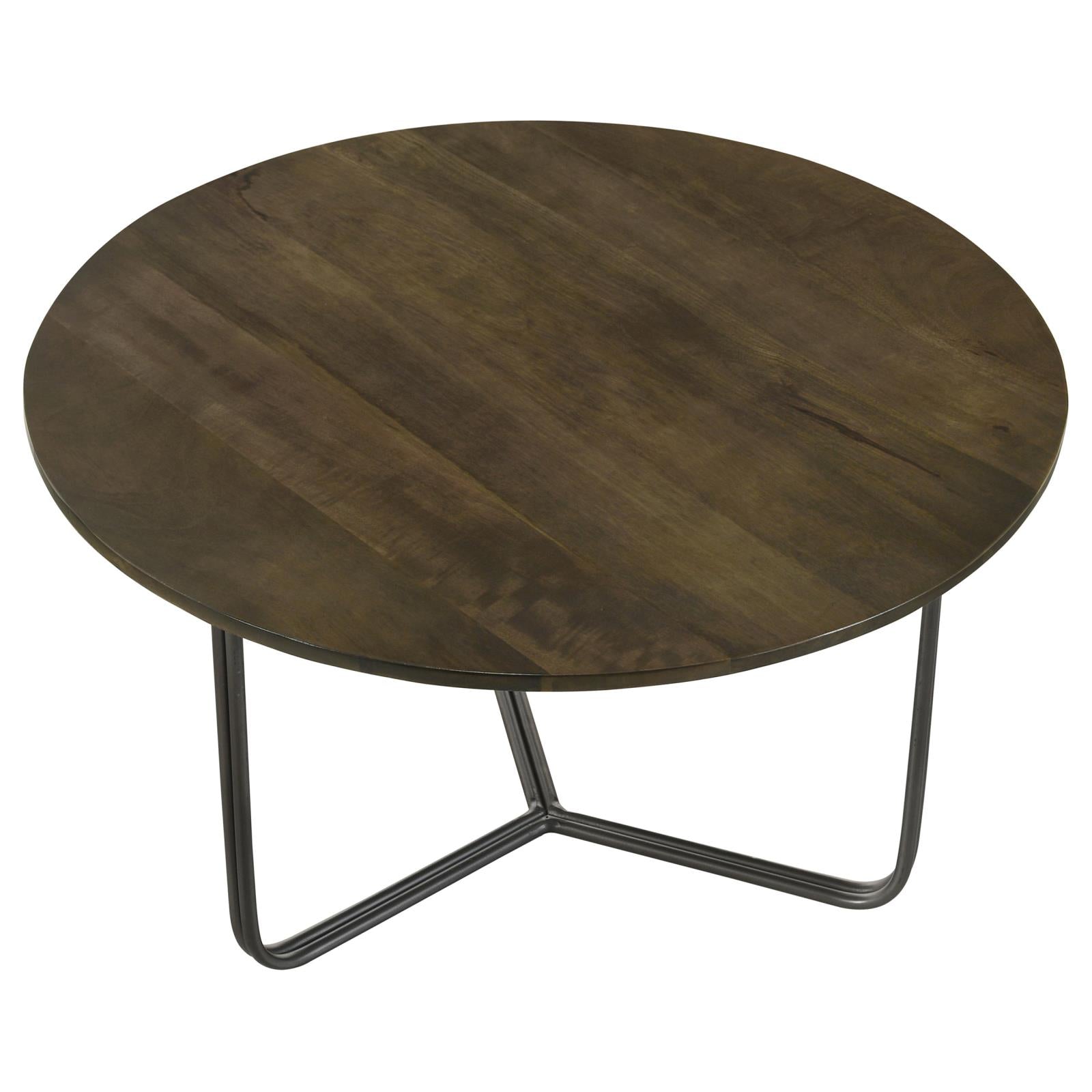 Yaritza Natural/Gunmetal Round Accent Table with Triangle Wire Base - 935995 - Luna Furniture - Dallas Store