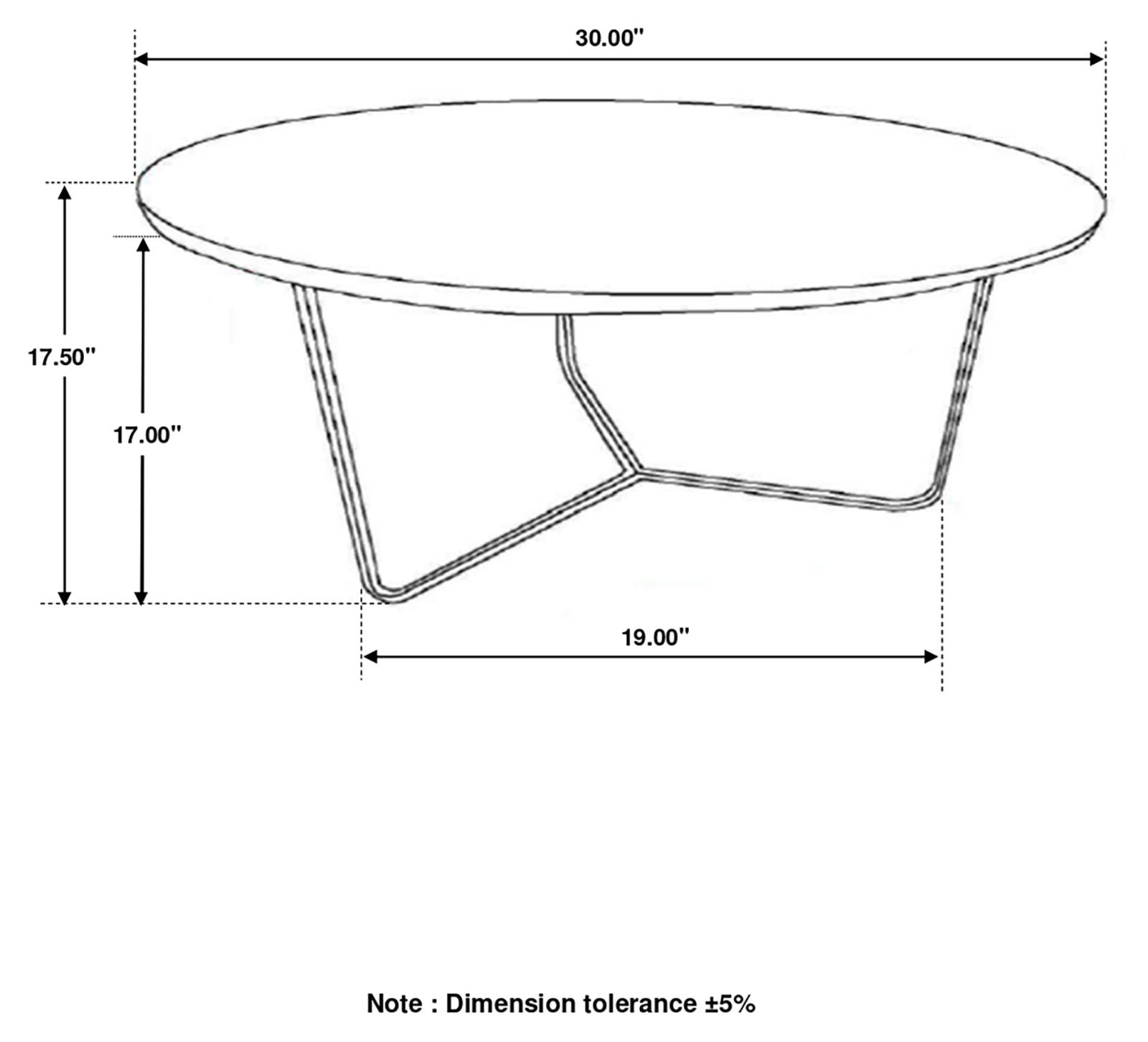 Yaritza Natural/Gunmetal Round Accent Table with Triangle Wire Base - 935995 - Luna Furniture - Dallas Store