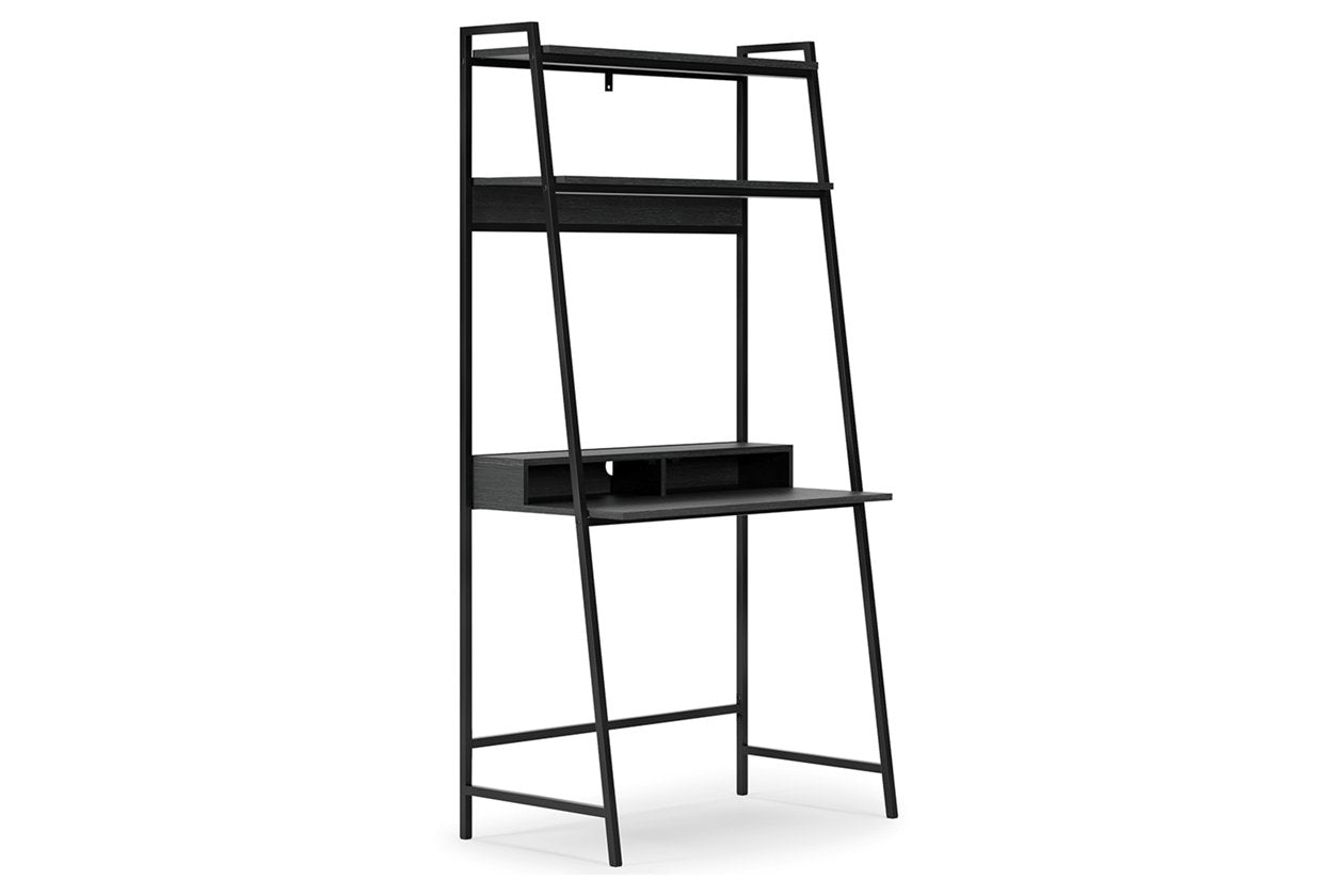 Yarlow Black 36" Home Office Desk with Shelf - H215-27 - Luna Furniture - Dallas Store