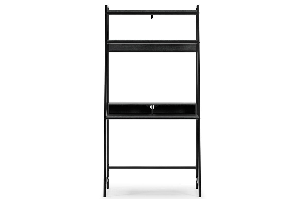 Yarlow Black 36" Home Office Desk with Shelf - H215-27 - Luna Furniture - Dallas Store