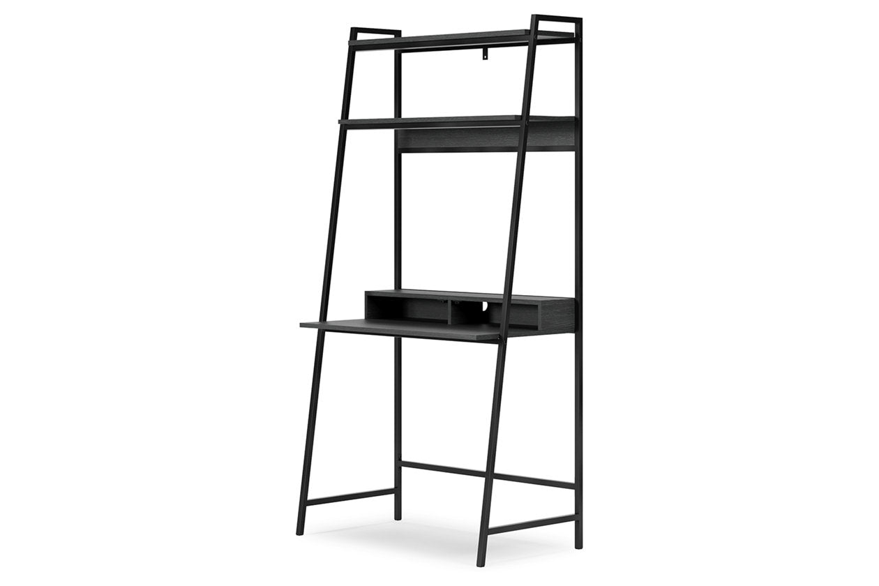 Yarlow Black 36" Home Office Desk with Shelf - H215-27 - Luna Furniture - Dallas Store