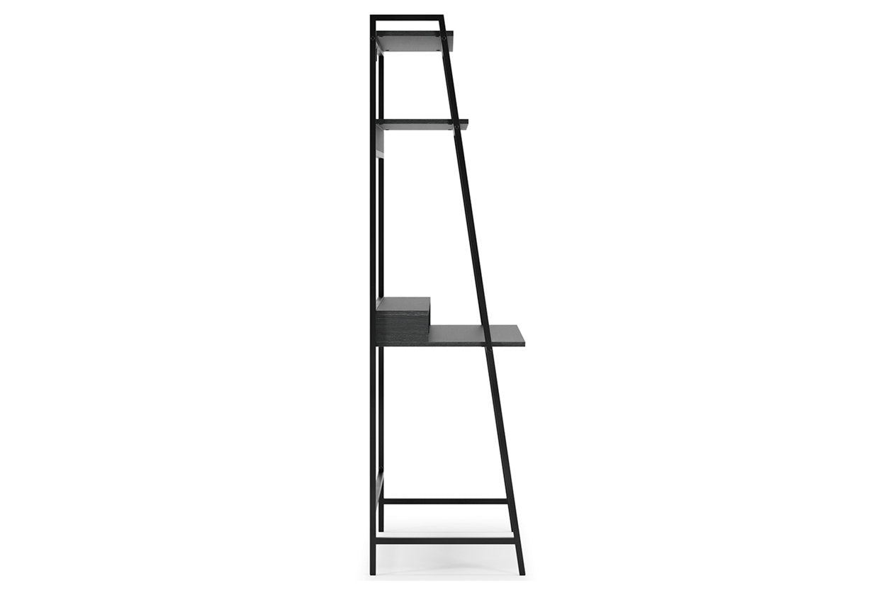 Yarlow Black 36" Home Office Desk with Shelf - H215-27 - Luna Furniture - Dallas Store