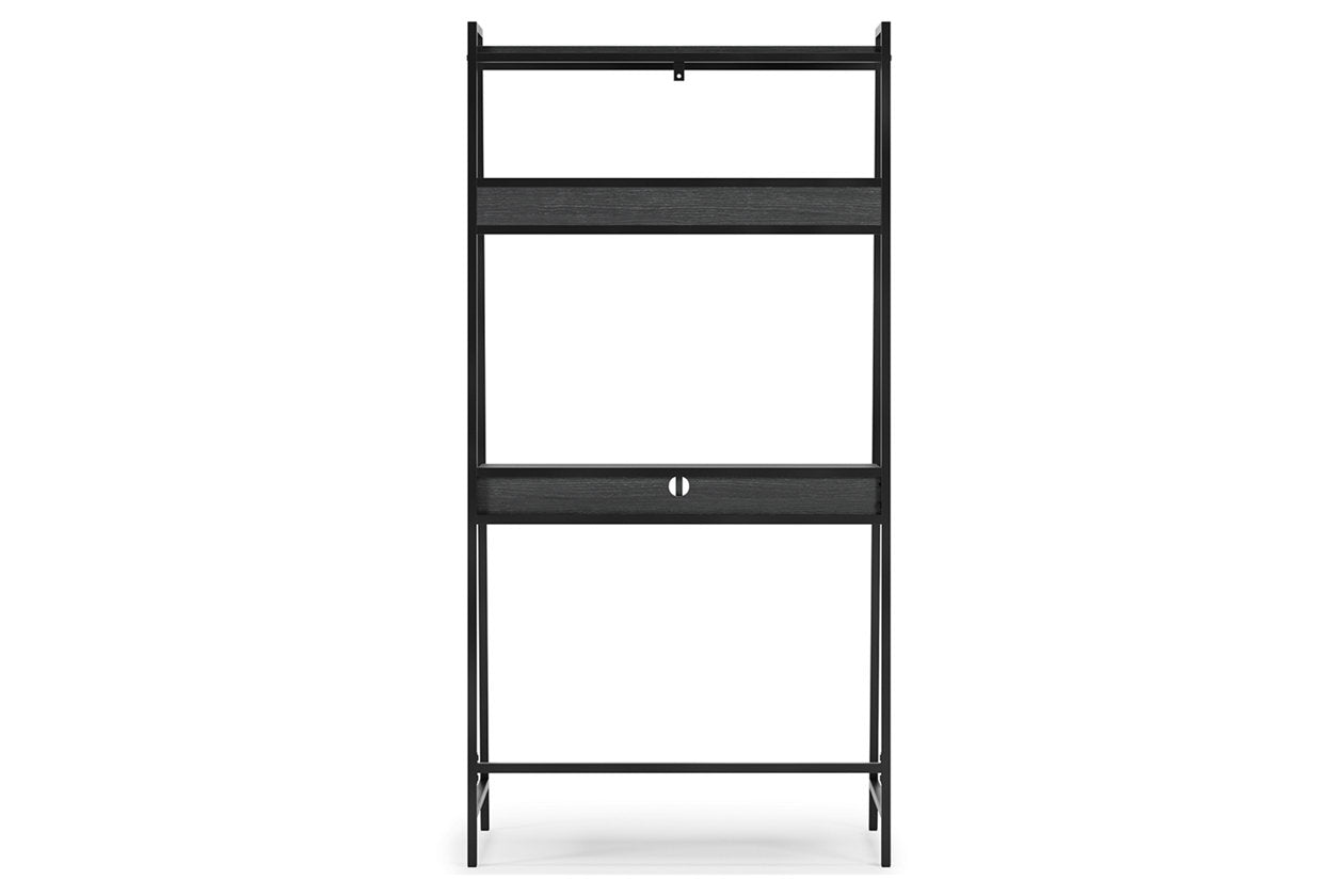 Yarlow Black 36" Home Office Desk with Shelf - H215-27 - Luna Furniture - Dallas Store