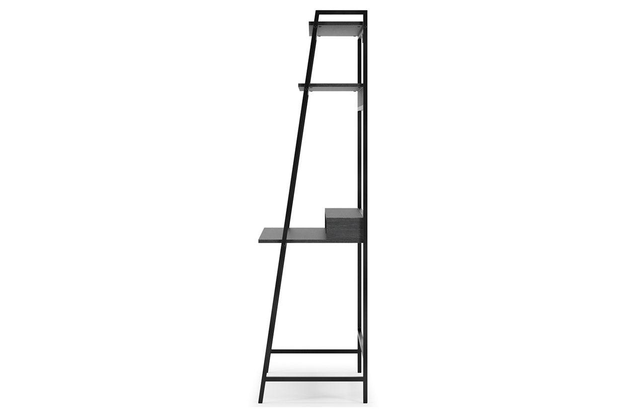 Yarlow Black 36" Home Office Desk with Shelf - H215-27 - Luna Furniture - Dallas Store