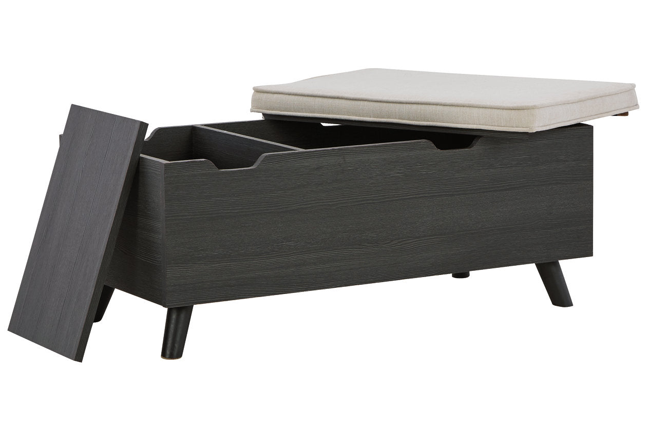 Yarlow Linen/Gray Storage Bench - A3000321 - Luna Furniture - Dallas Store
