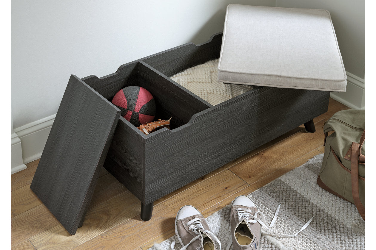 Yarlow Linen/Gray Storage Bench - A3000321 - Luna Furniture - Dallas Store
