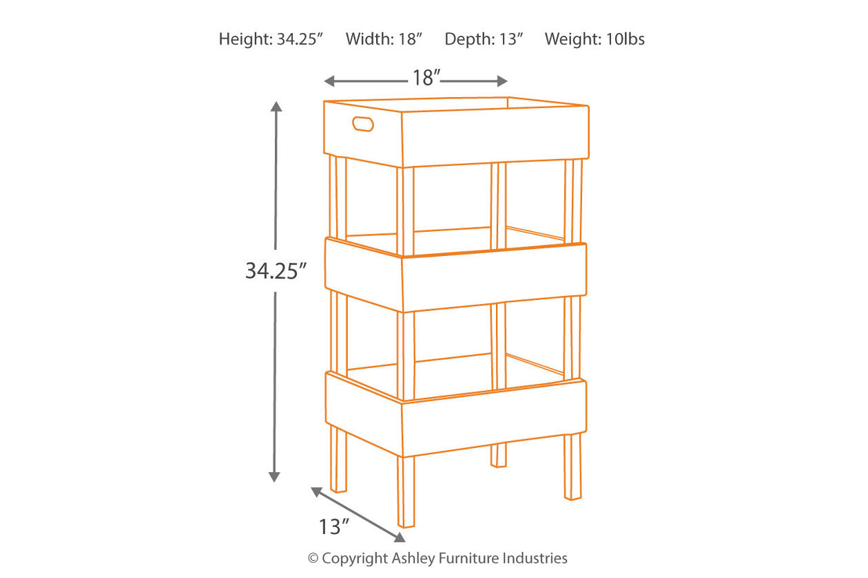 Yulton Antique White Storage Shelf - A4000091 - Luna Furniture - Dallas Store