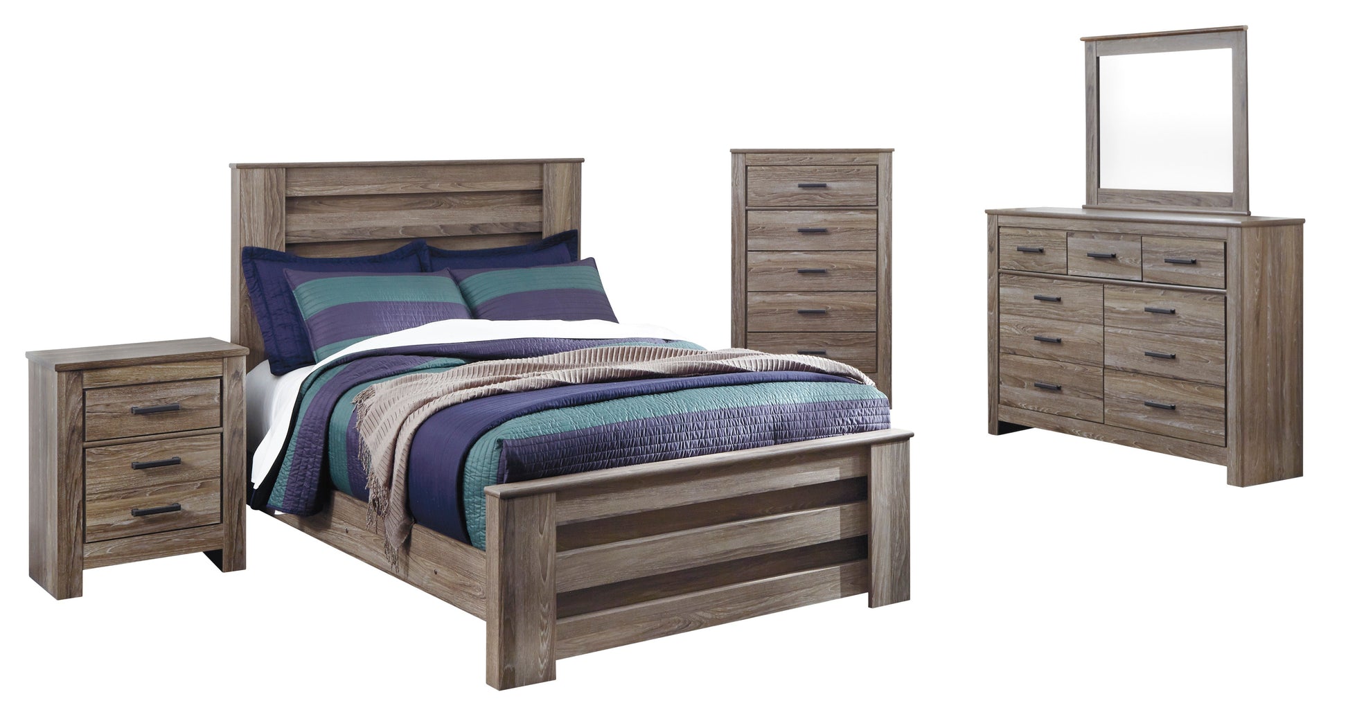 Zelen Warm Gray Panel Youth Bedroom Set - SET | B248-84 | B248-86 | B248-87 | B248-31 | B248-36 | B248-92 | B248-46 - Luna Furniture - Dallas Store
