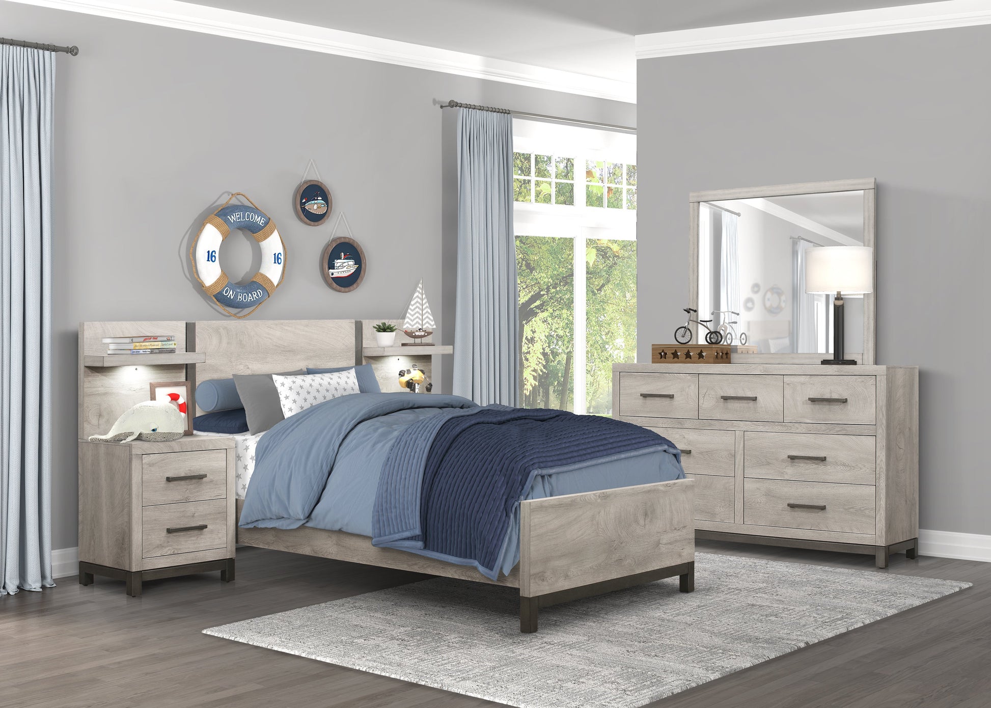 Zephyr Light Gray Dresser - 1577-5 - Luna Furniture - Dallas Store